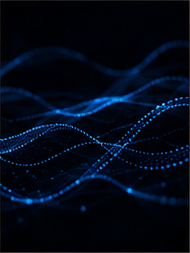 Blue data flow visual